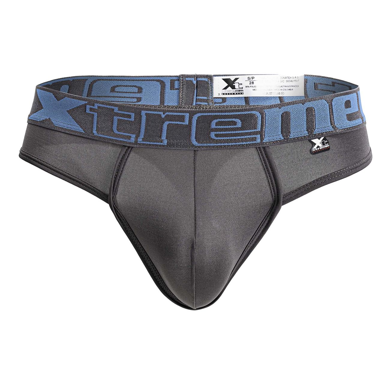 Xtremen Men's Underwear 91208B Microfiber Thongs Color Gray