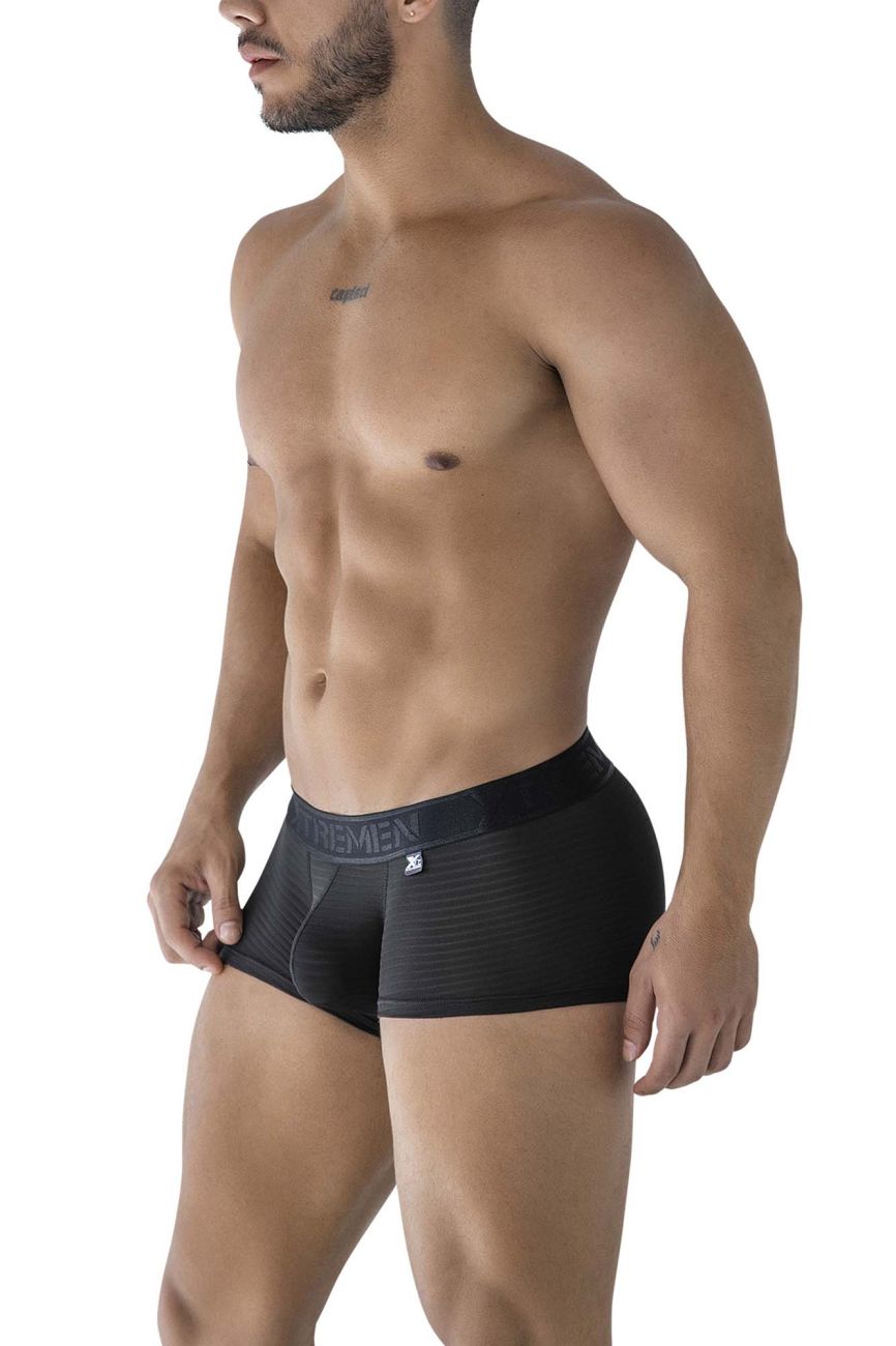 Xtremen Men's Underwear 91209B Microfiber Trunks Color Black