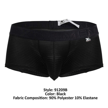 Xtremen Men's Underwear 91209B Microfiber Trunks Color Black