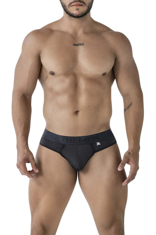 Xtremen Men's Underwear 91211B Microfiber Thongs Color Black