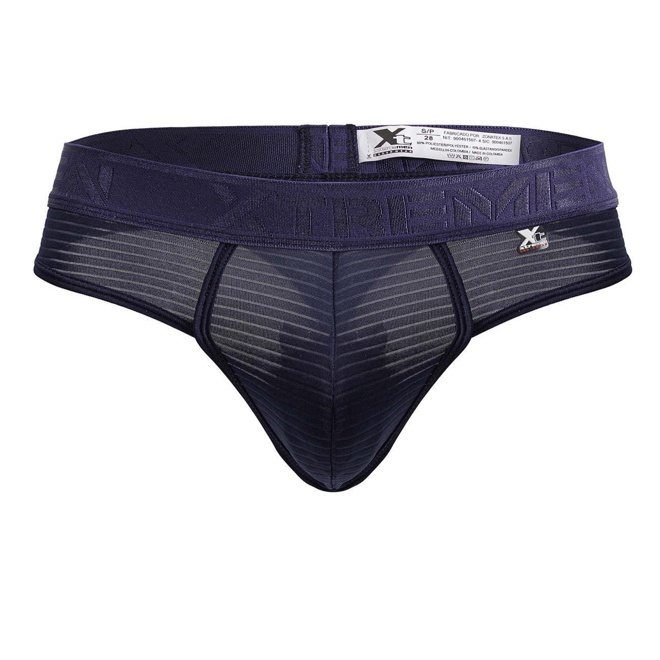 Xtremen Men's Underwear 91211B Microfiber Thongs Color Navy