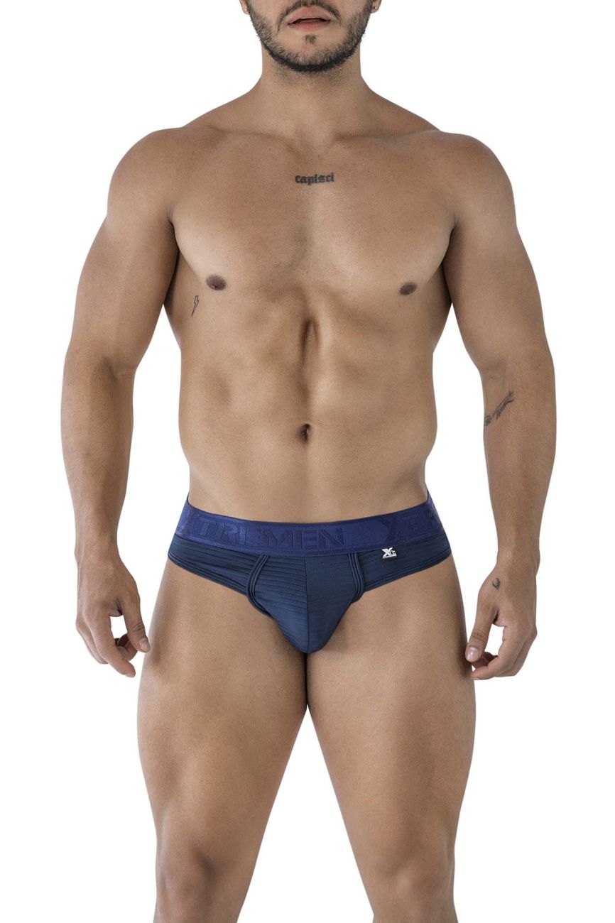 Xtremen Men's Underwear 91211B Microfiber Thongs Color Navy