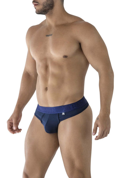 Xtremen Men's Underwear 91211B Microfiber Thongs Color Navy