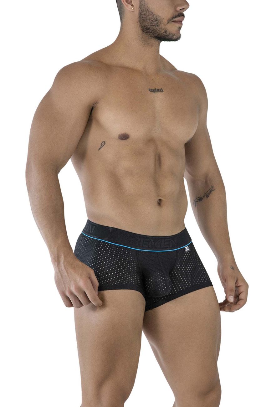 Xtremen Men's Underwear 91212B Microfiber Trunks Color Black