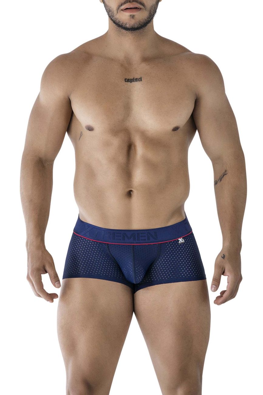 Xtremen Men's Underwear 91212B Microfiber Trunks Color Navy