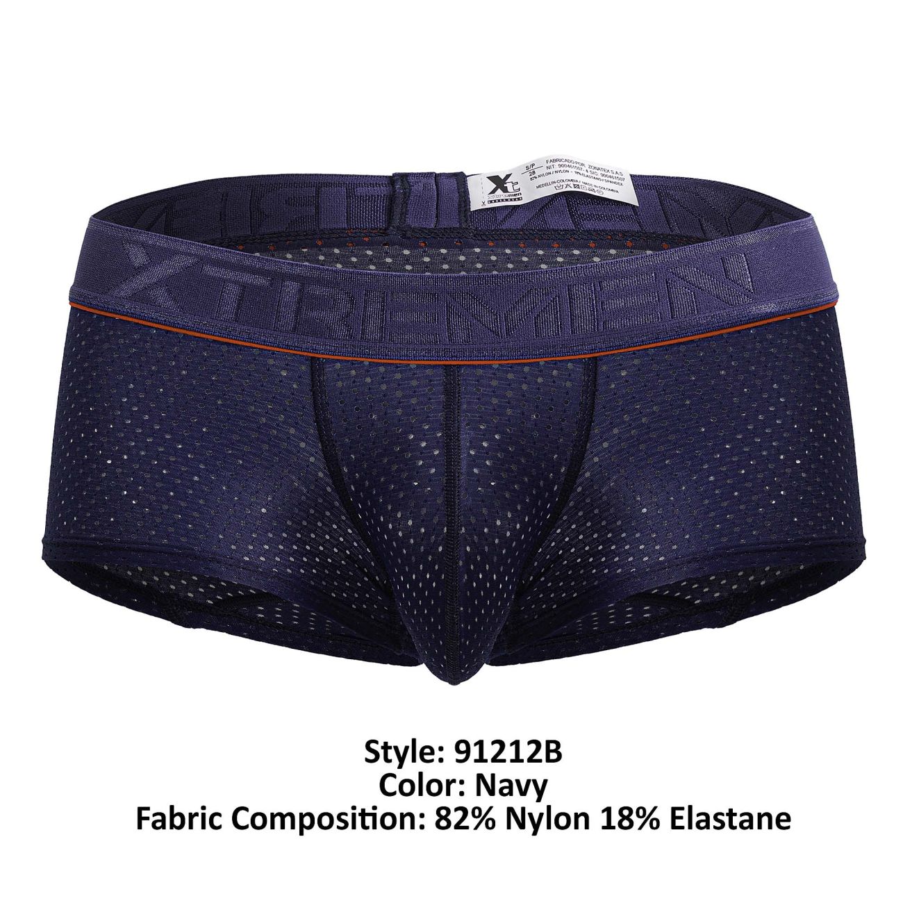 Xtremen Men's Underwear 91212B Microfiber Trunks Color Navy
