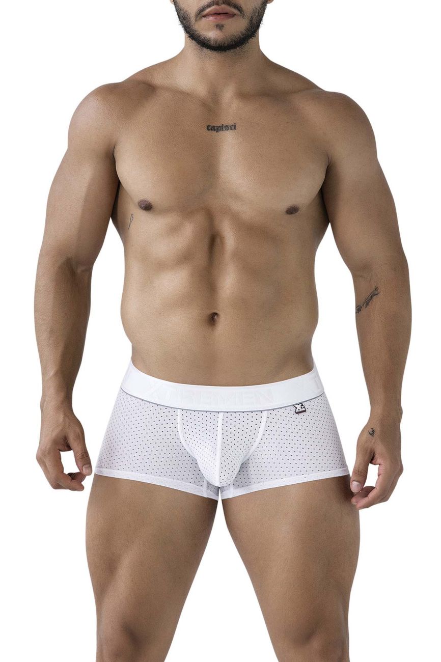 Xtremen Men's Underwear 91212B Microfiber Trunks Color White