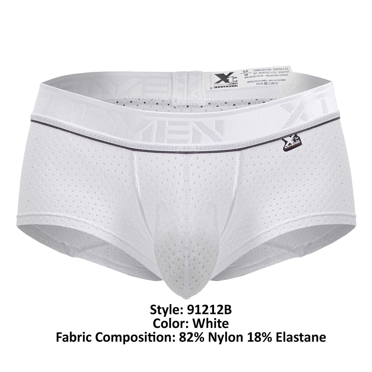 Xtremen Men's Underwear 91212B Microfiber Trunks Color White