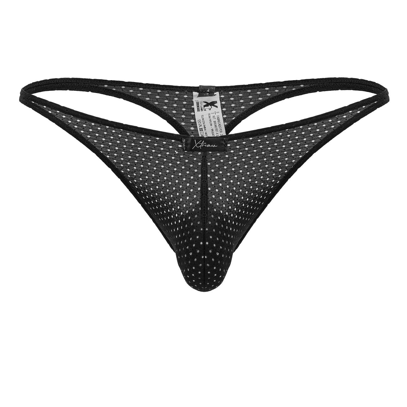 Xtremen Men's Underwear 91214B Microfiber Thongs Color Black