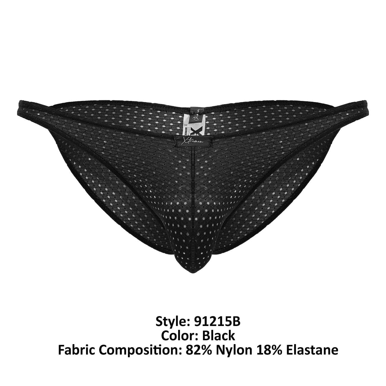 Xtremen Men's Underwear 91215B Microfiber Bikini Color Black