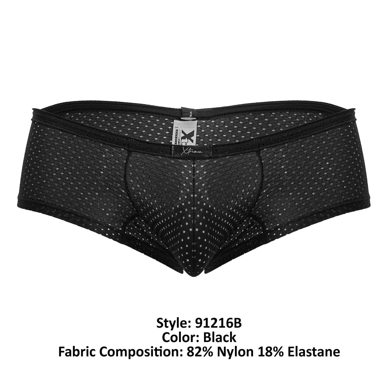 Xtremen Men's Underwear 91216B Microfiber Trunks Color Black
