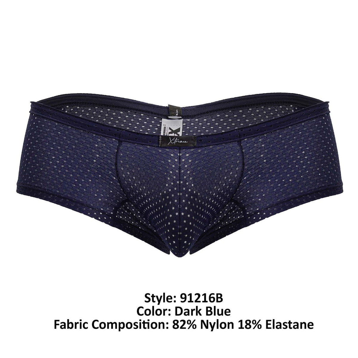 Xtremen Men's Underwear 91216B Microfiber Trunks Color Dark Blue