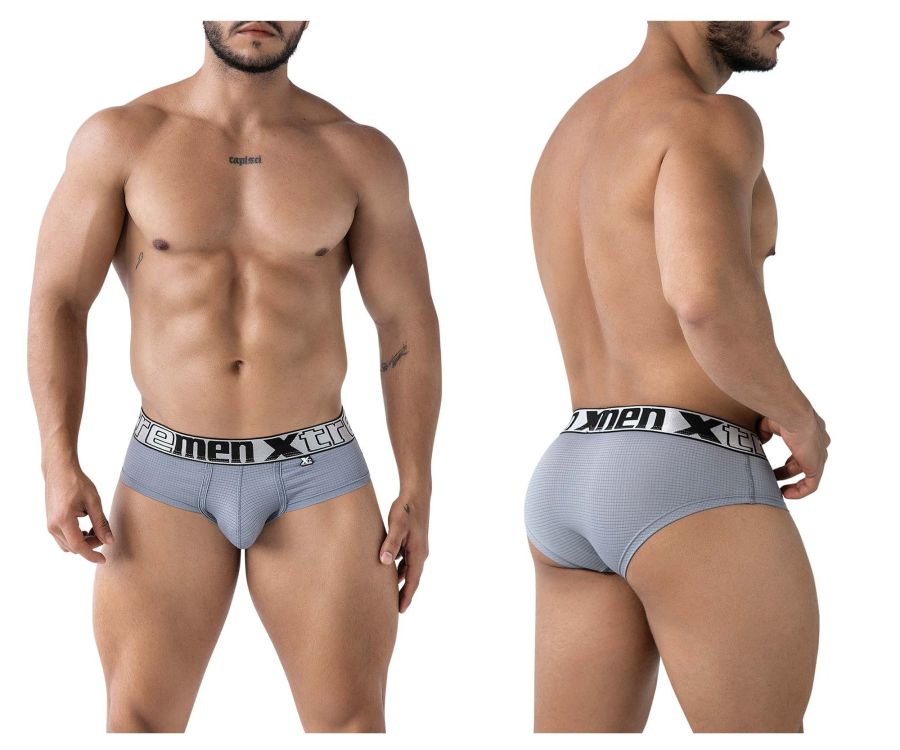 Xtremen Men's Underwear 91221 Microfiber Briefs Color Gray