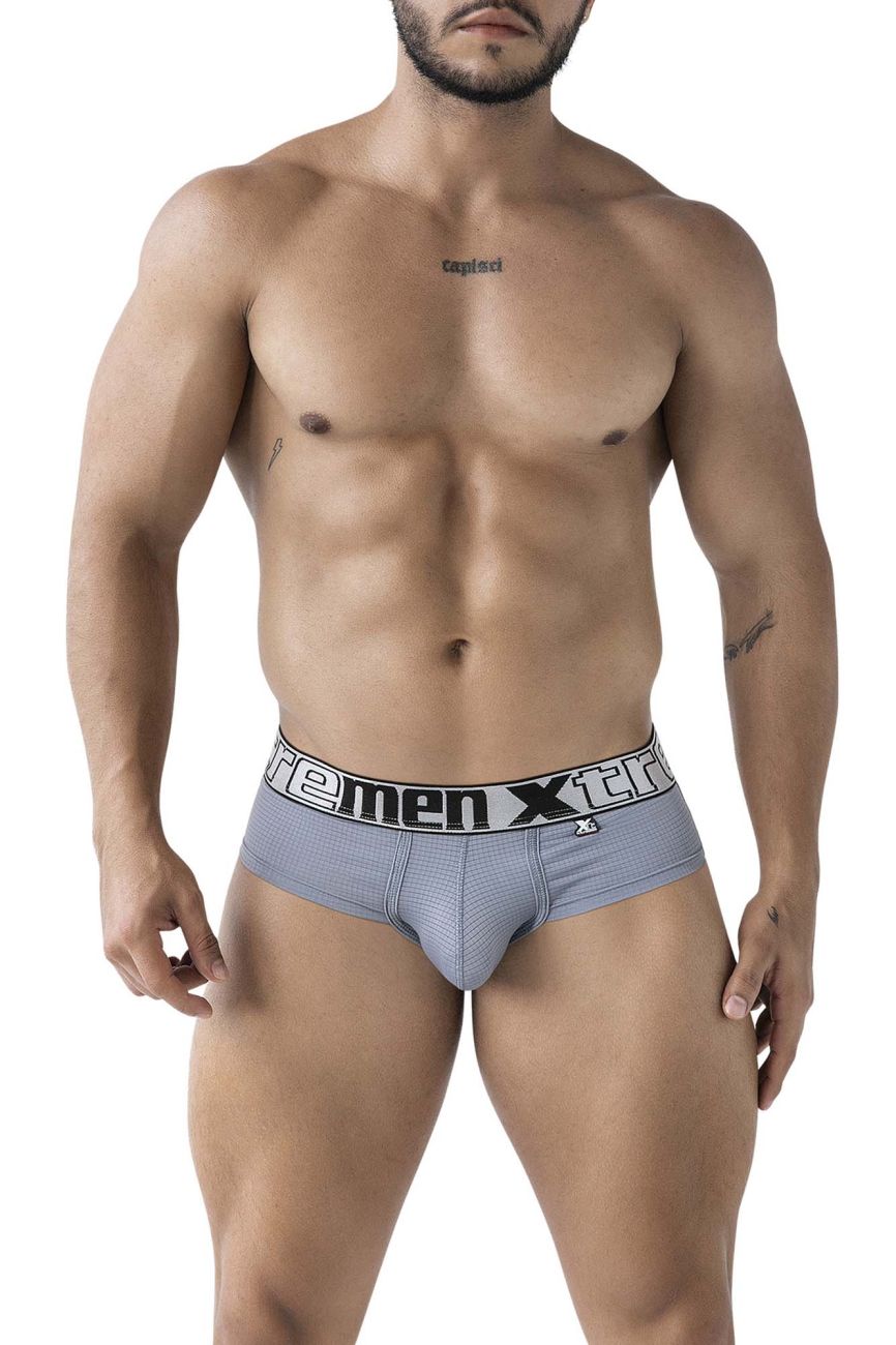 Xtremen Men's Underwear 91221 Microfiber Briefs Color Gray