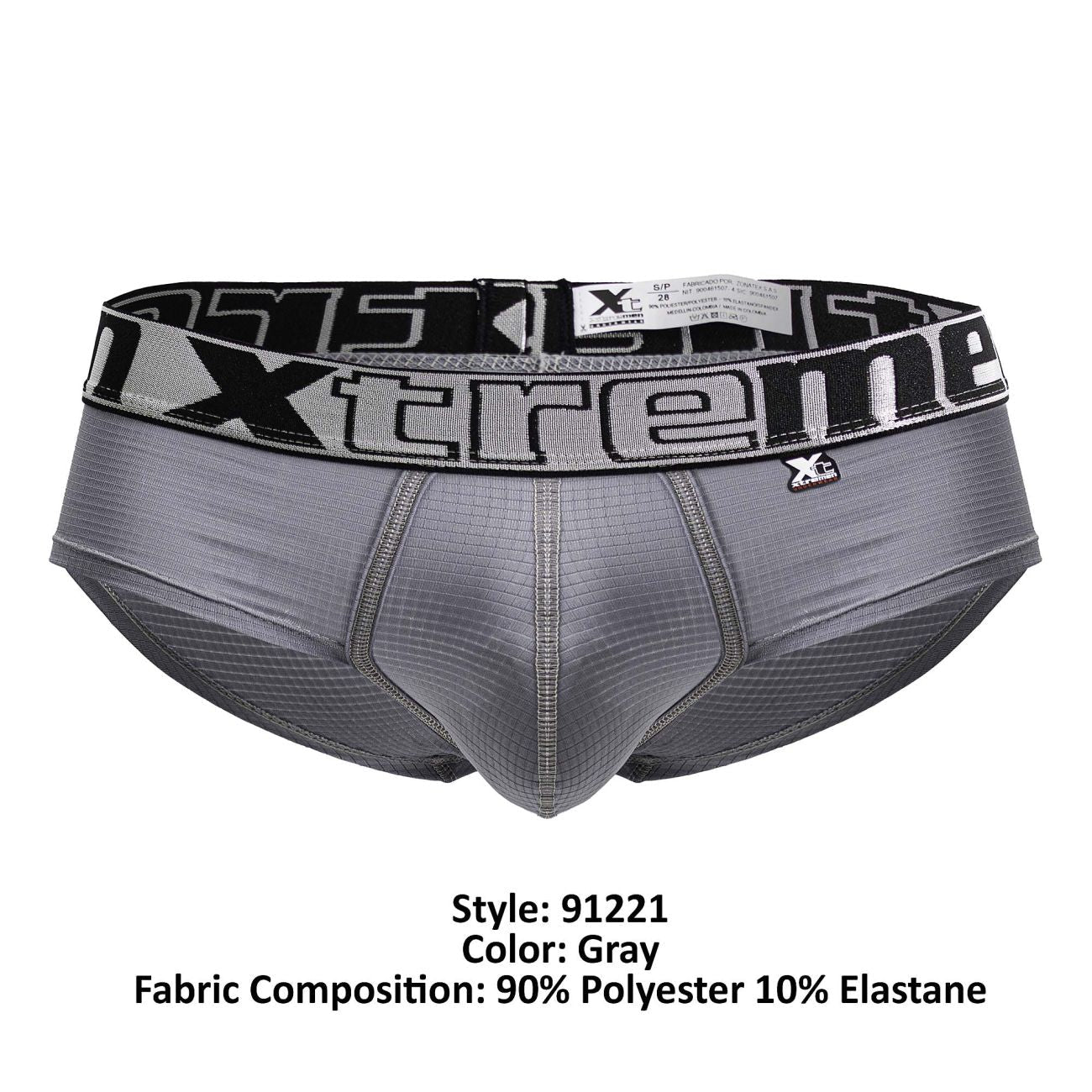 Xtremen Men's Underwear 91221 Microfiber Briefs Color Gray