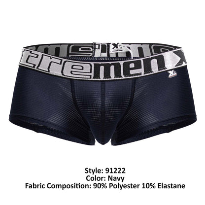 Xtremen Men's Underwear 91222 Microfiber Trunks Color Navy