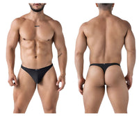 Microfiber Black Nylon Thong - view 1
