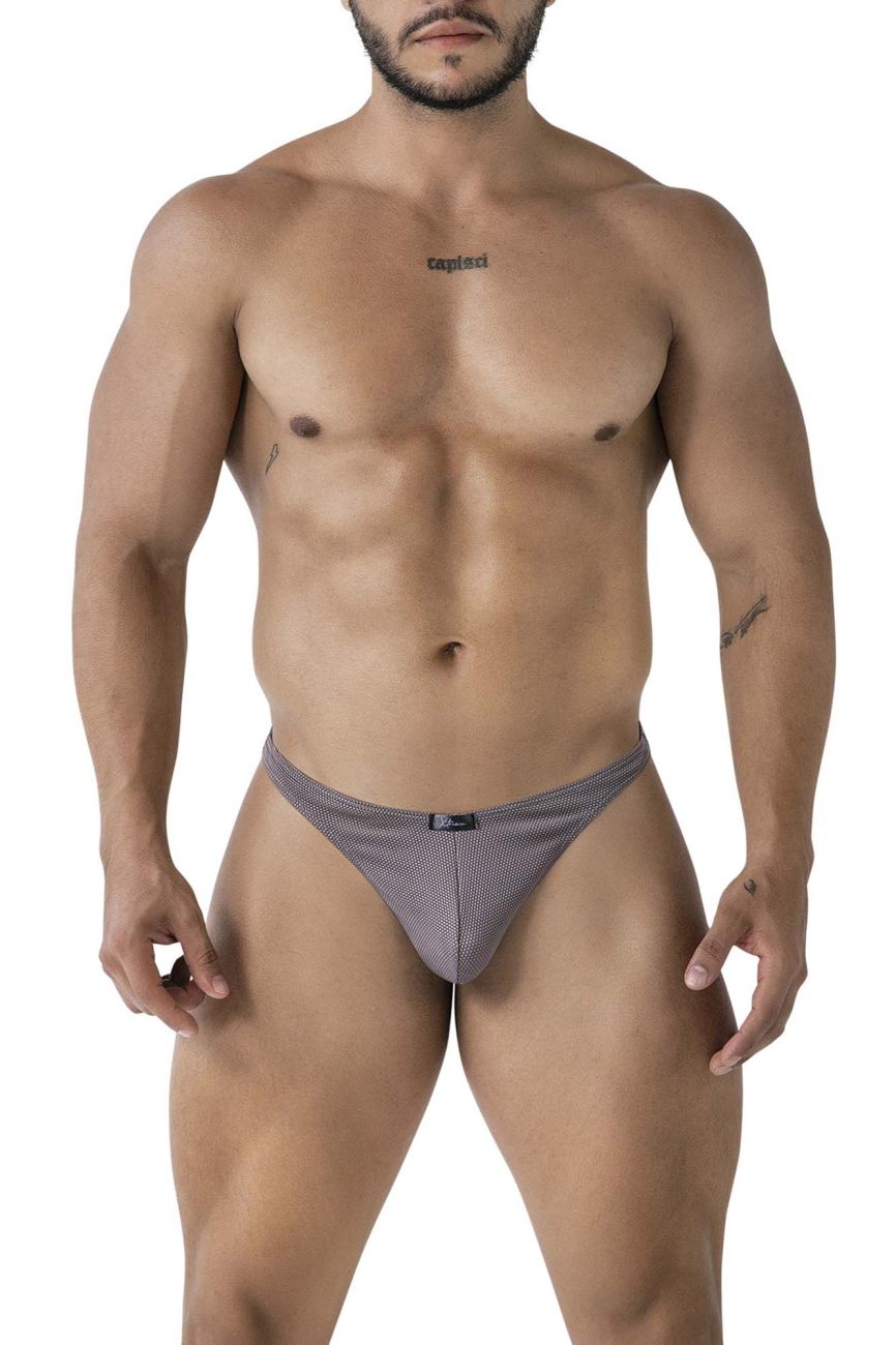 Xtremen Men's Underwear 91223 Microfiber Thongs Color Gray