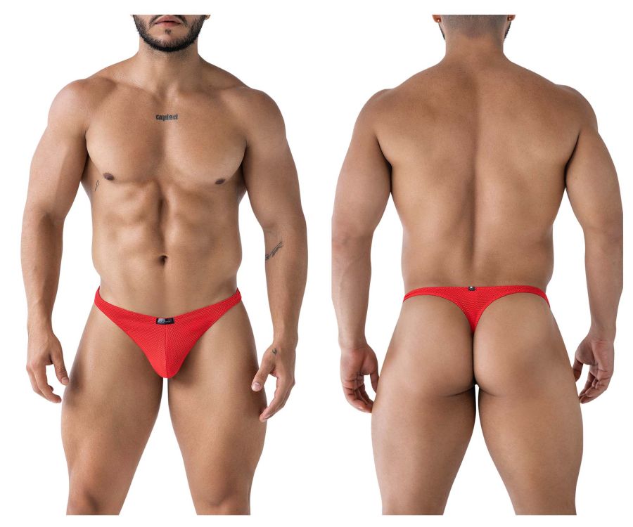 Xtremen Men's Underwear 91223 Microfiber Thongs Color Red