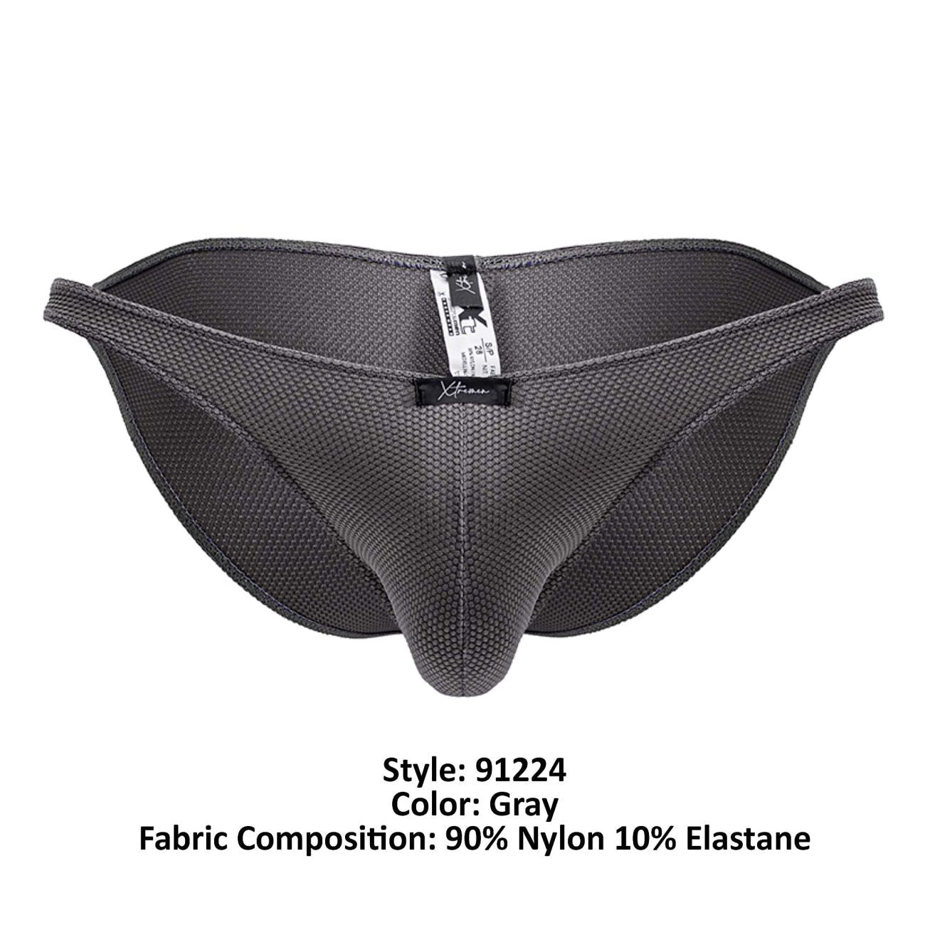 Xtremen Men's Underwear 91224 Microfiber Bikini Color Gray