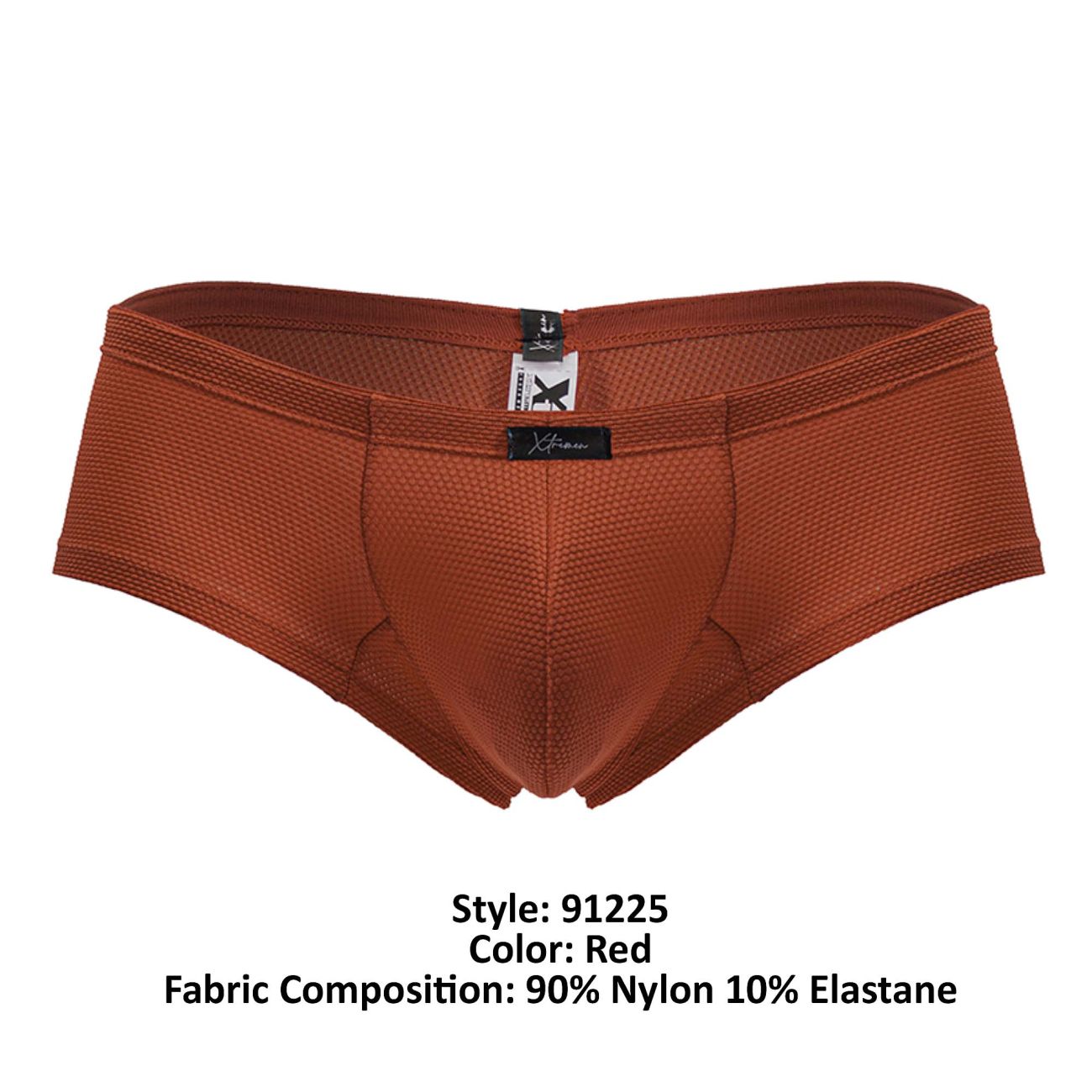 Xtremen Men's Underwear 91225 Microfiber Trunks Color Red