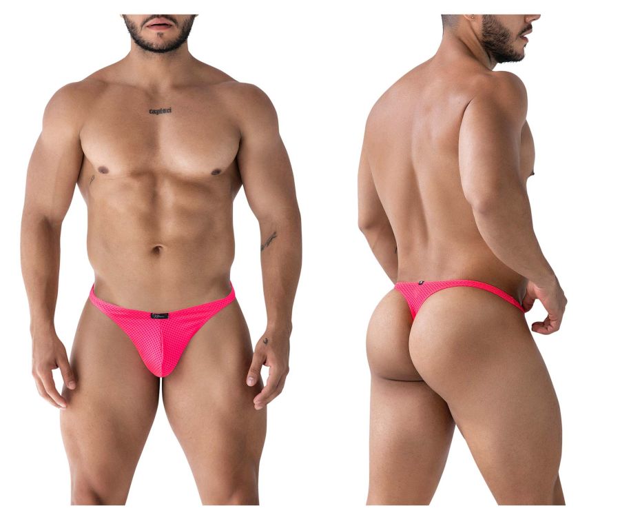 Xtremen Men's Underwear 91226 Microfiber Thongs Color Fuchsia