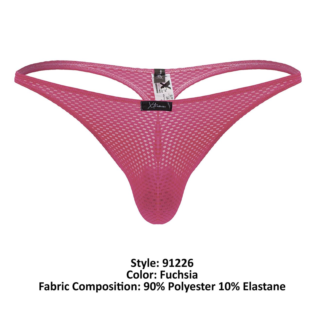 Xtremen Men's Underwear 91226 Microfiber Thongs Color Fuchsia