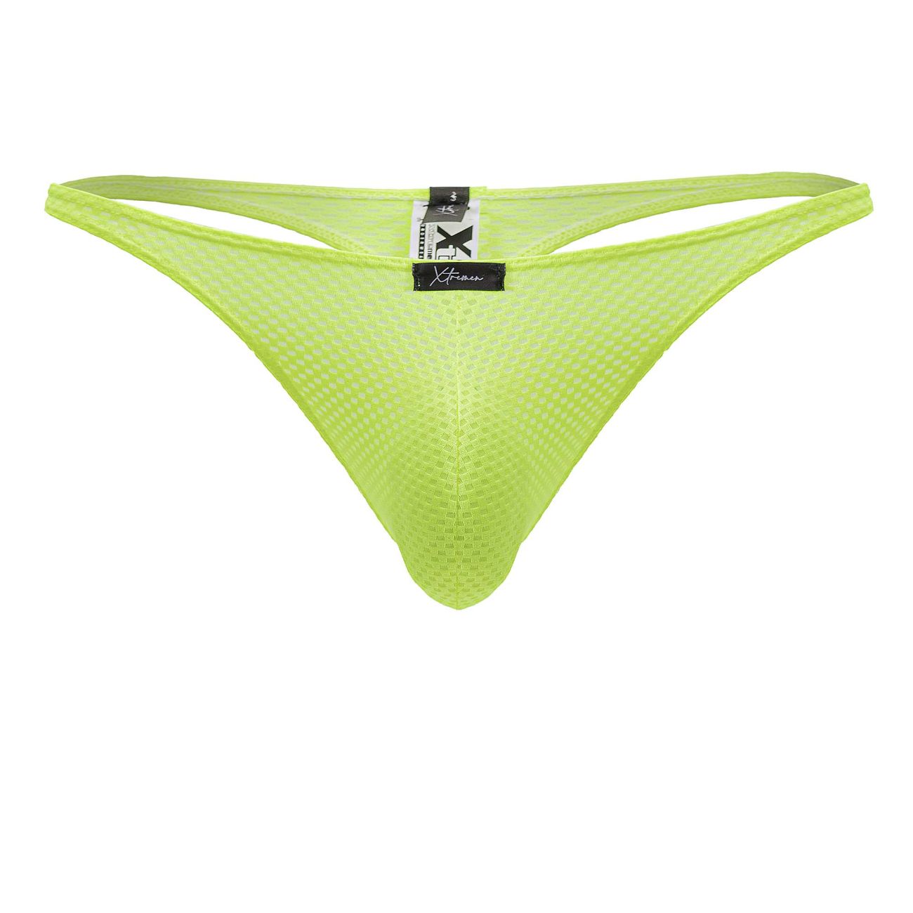 Xtremen Men's Underwear 91226 Microfiber Thongs Color Neon Green