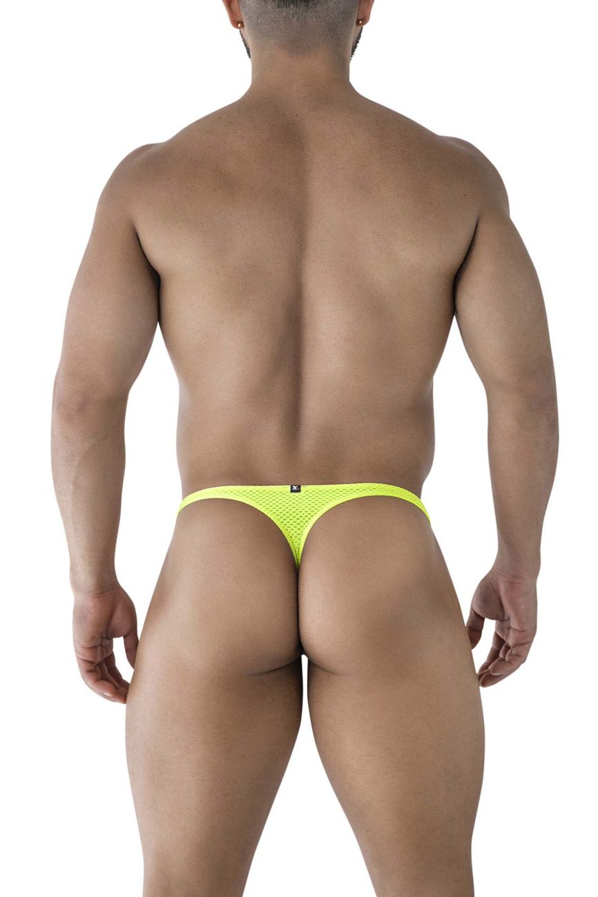 Xtremen Men's Underwear 91226 Microfiber Thongs Color Neon Green