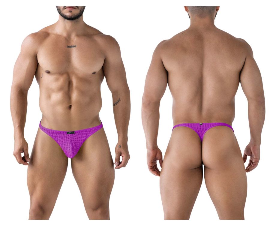 Xtremen Men's Underwear 91226 Microfiber Thongs Color Purple