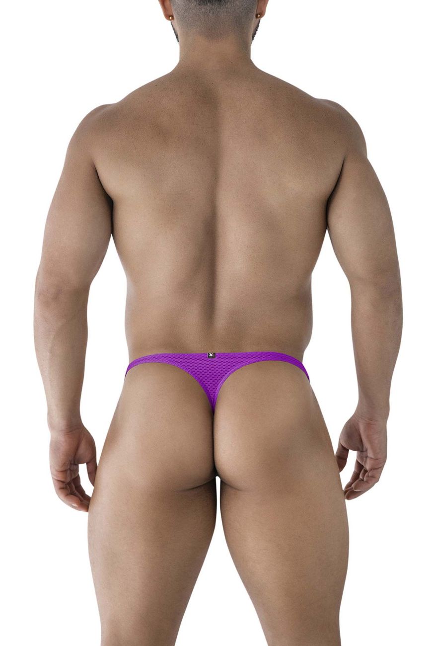 Xtremen Men's Underwear 91226 Microfiber Thongs Color Purple