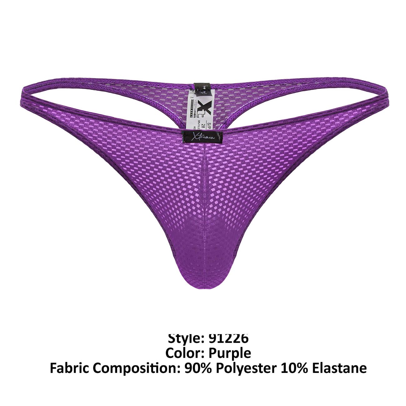 Xtremen Men's Underwear 91226 Microfiber Thongs Color Purple