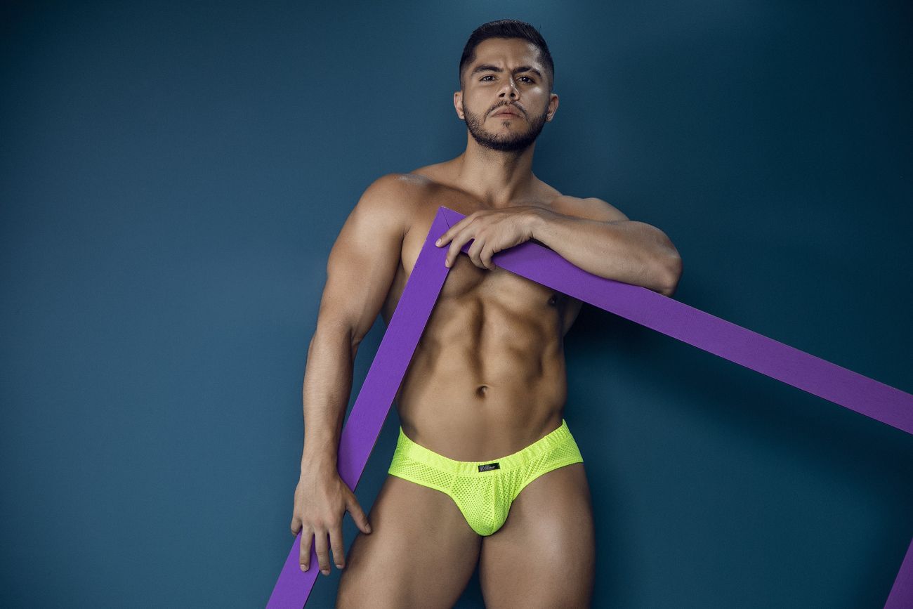 Xtremen Men's Underwear 91227 Microfiber Briefs Color Neon Green