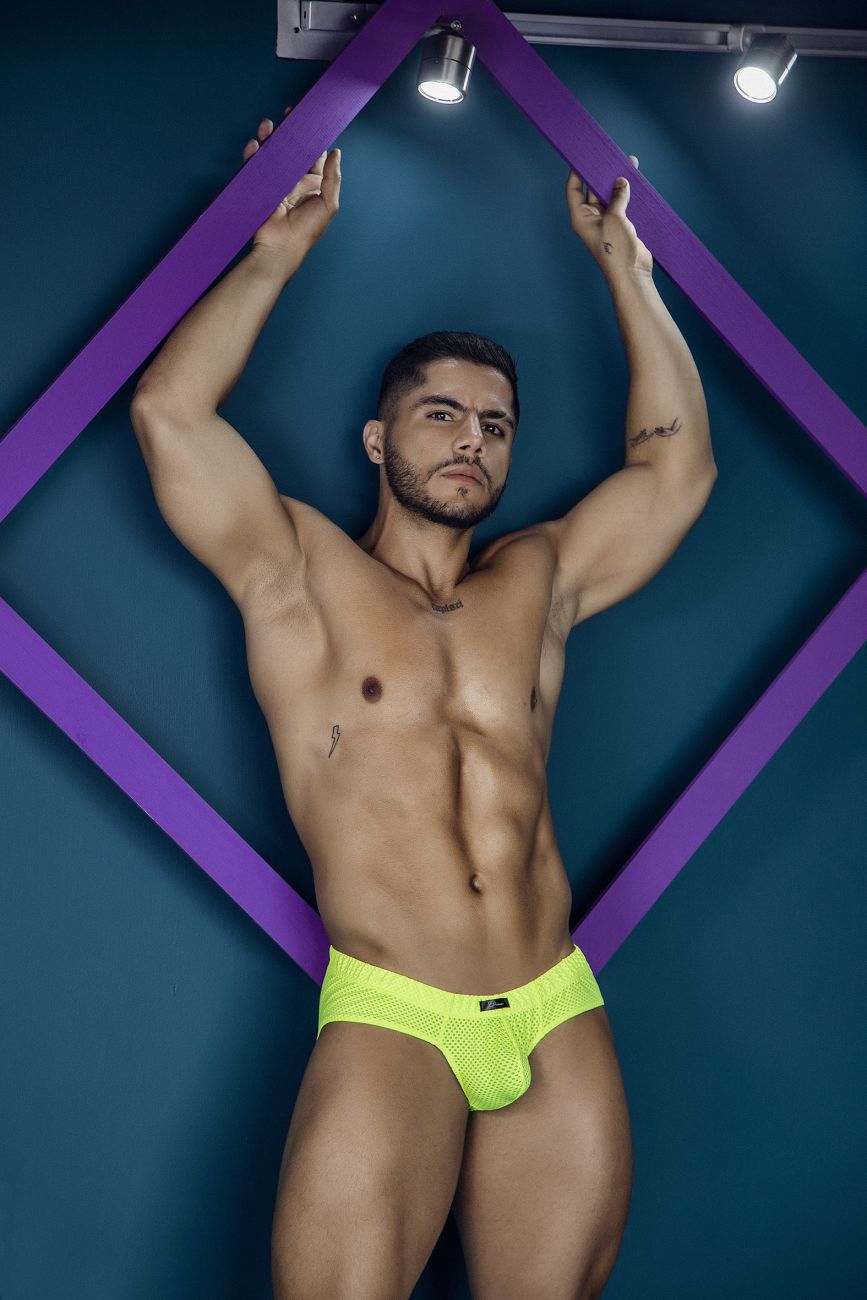 Xtremen Men's Underwear 91227 Microfiber Briefs Color Neon Green