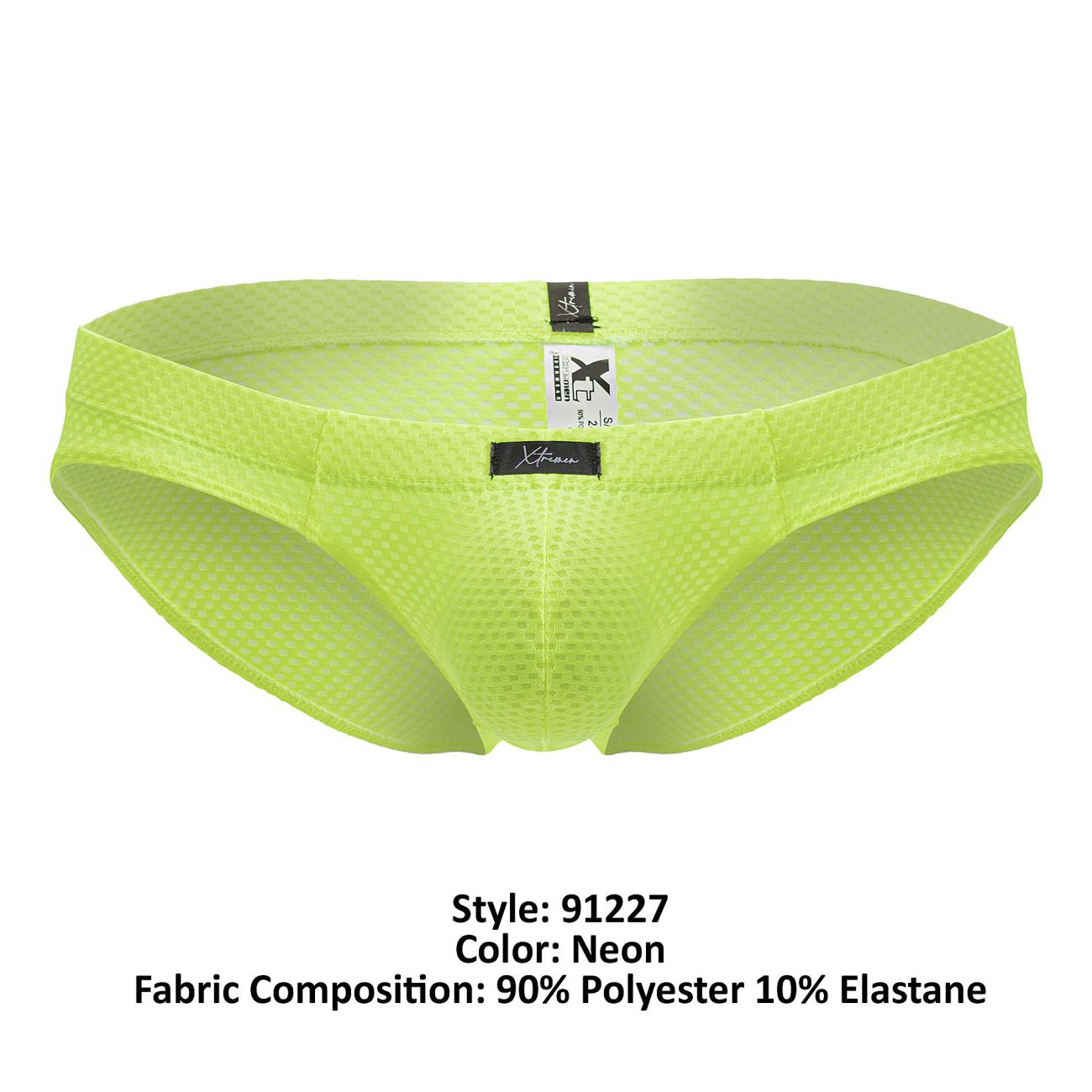 Xtremen Men's Underwear 91227 Microfiber Briefs Color Neon Green