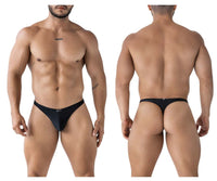 Microfiber Black Polyester Thong - view 1