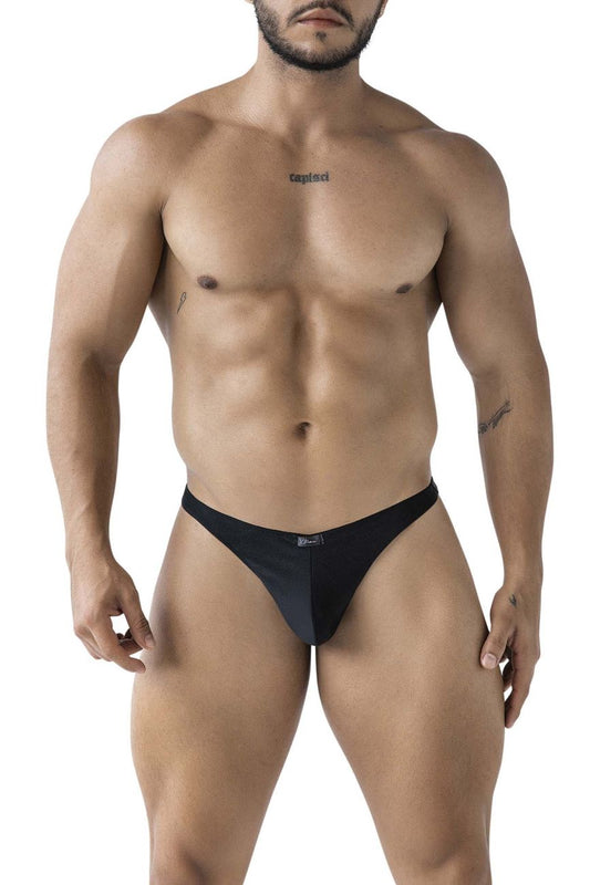 Xtremen Men's Underwear 91232 Microfiber Thongs Color Black