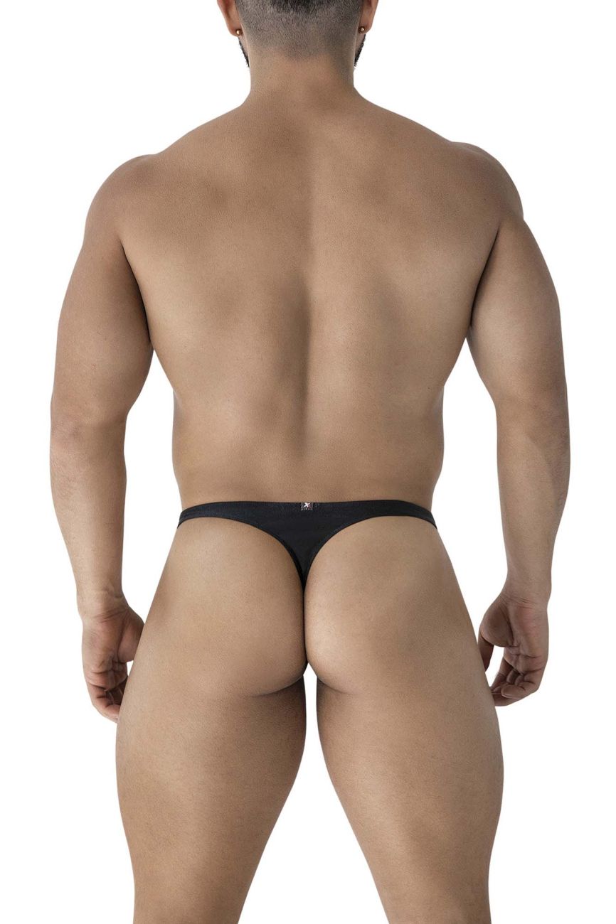Xtremen Men's Underwear 91232 Microfiber Thongs Color Black