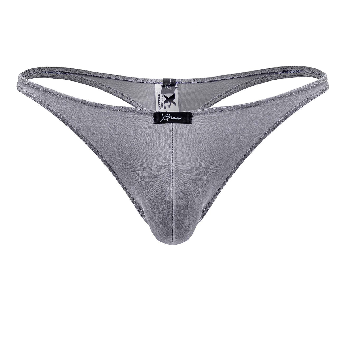 Xtremen Men's Underwear 91232 Microfiber Thongs Color Gray