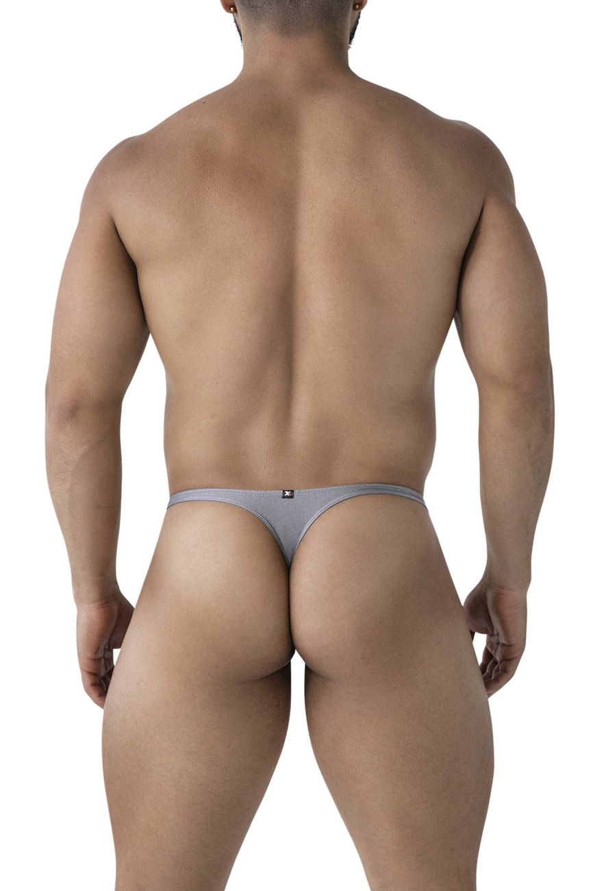 Xtremen Men's Underwear 91232 Microfiber Thongs Color Gray