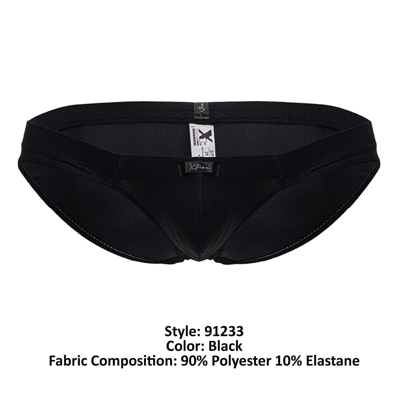 Xtremen Men's Underwear 91233 Microfiber Briefs Color Black