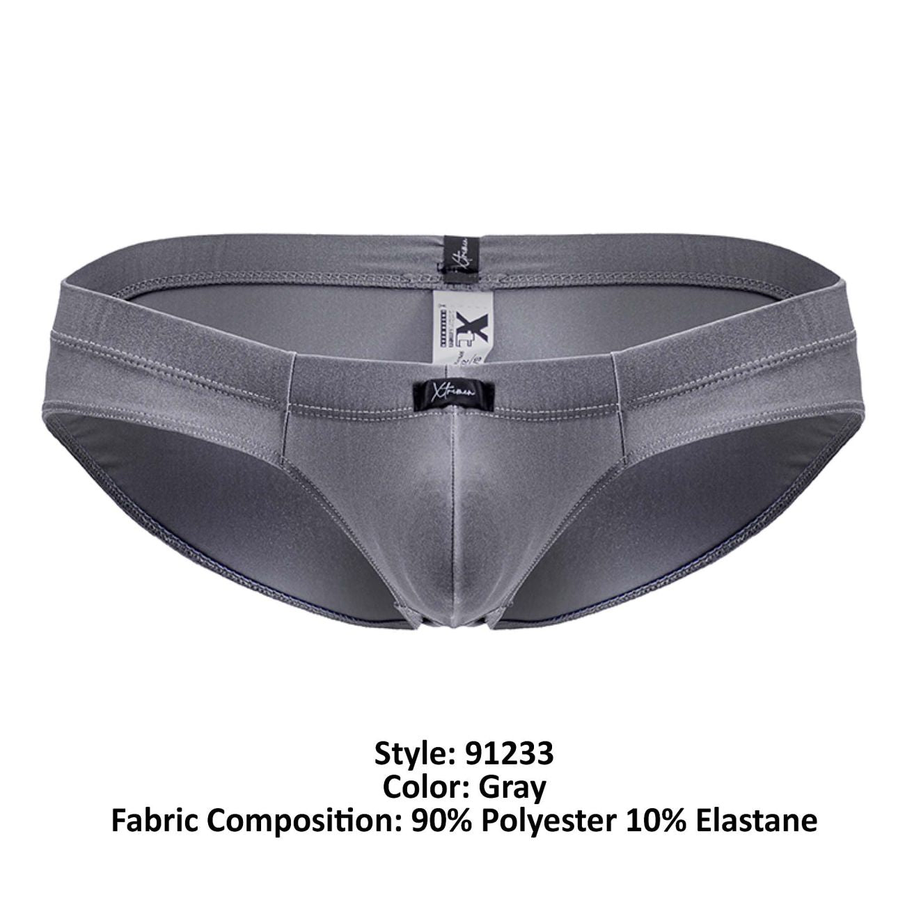 Xtremen Men's Underwear 91233 Microfiber Briefs Color Gray