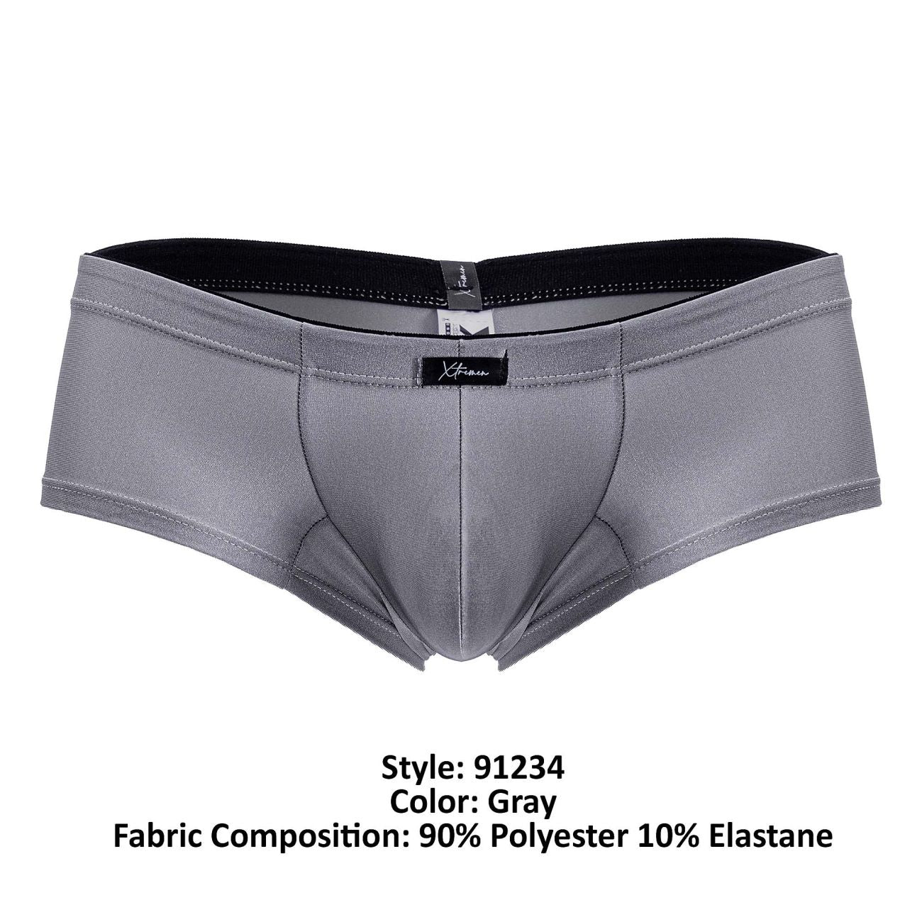 Xtremen Men's Underwear 91234 Microfiber Trunks Color Gray