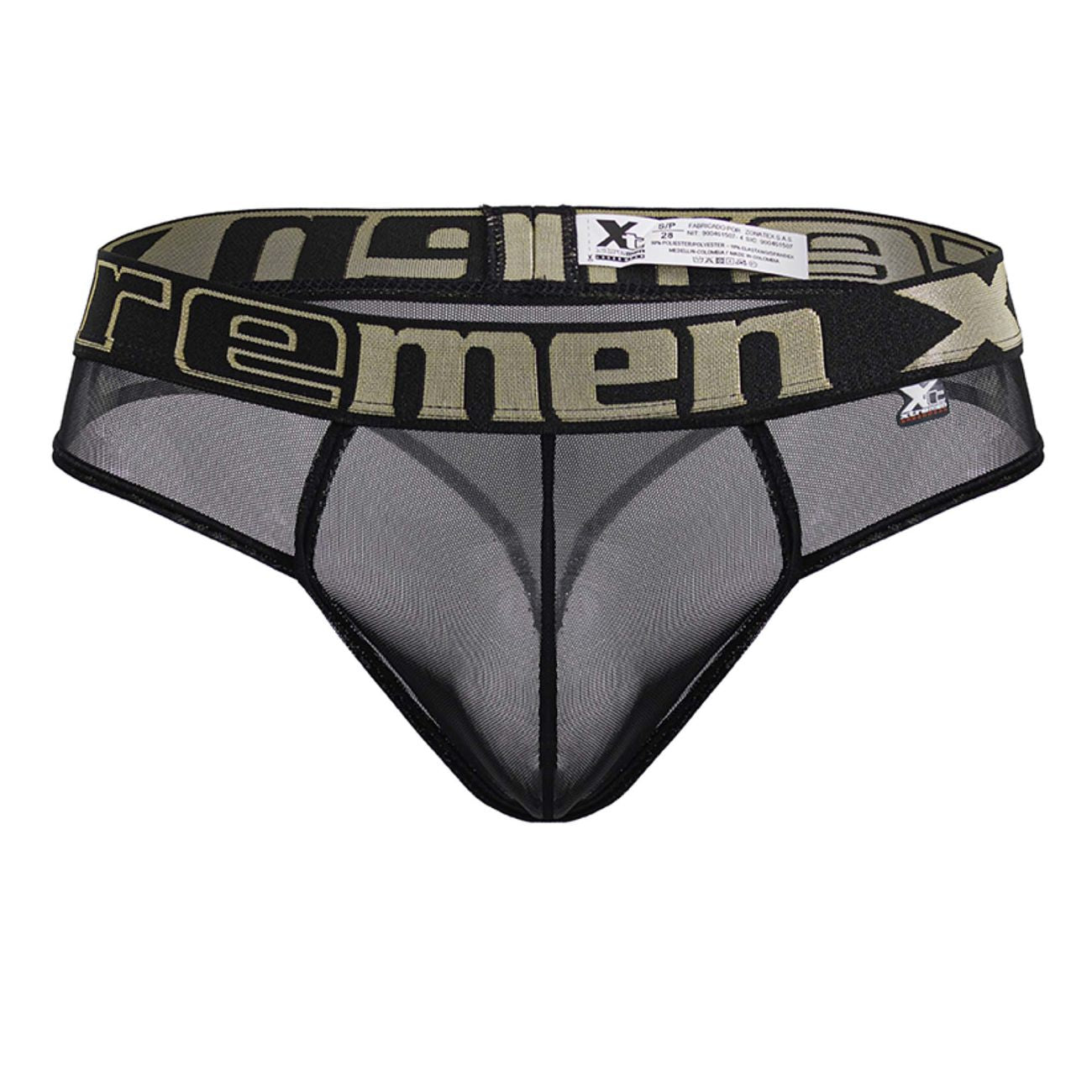 Xtremen Men's Underwear 91235 Microfiber Thongs Color Black