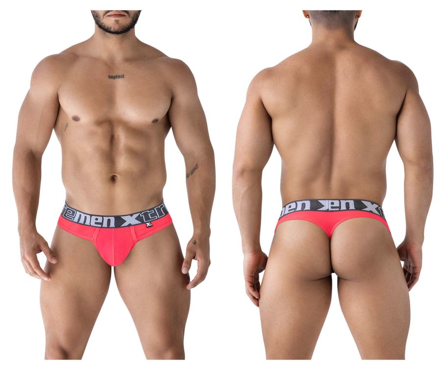 Xtremen Men's Underwear 91235 Microfiber Thongs Color Fuchsia