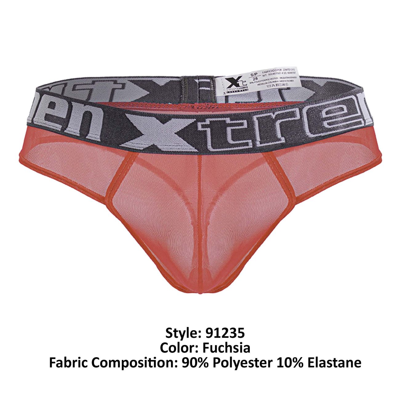 Xtremen Men's Underwear 91235 Microfiber Thongs Color Fuchsia