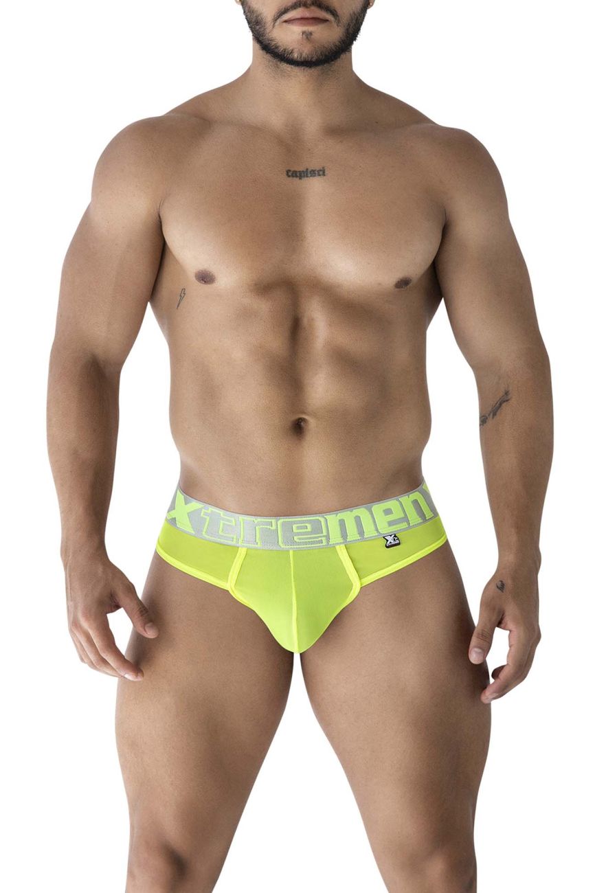 Xtremen Men's Underwear 91235 Microfiber Thongs Color Neon Green
