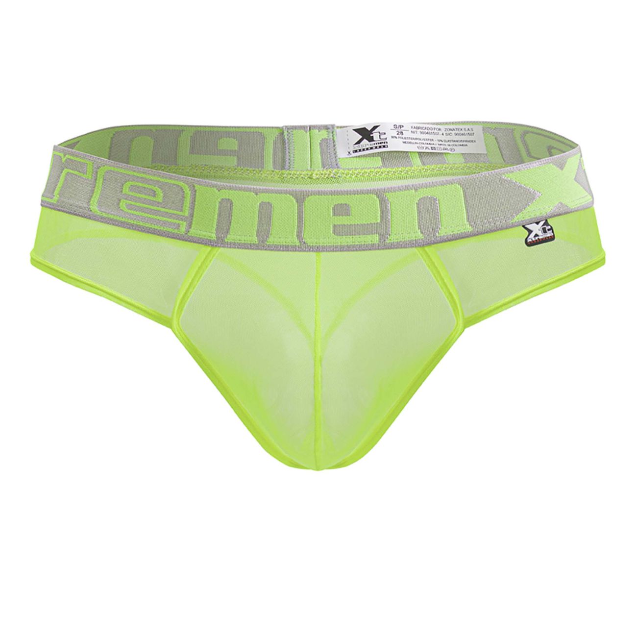 Xtremen Men's Underwear 91235 Microfiber Thongs Color Neon Green