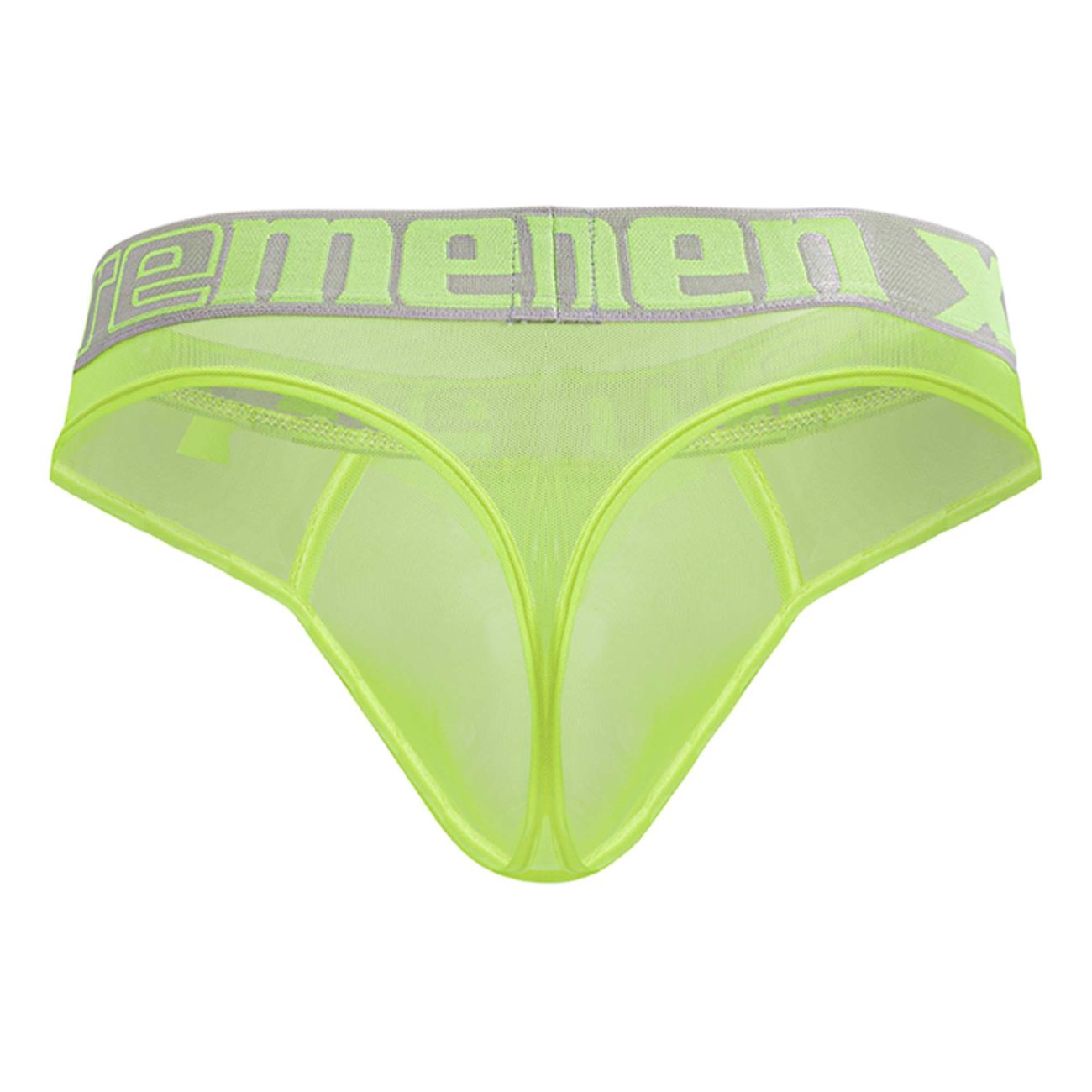 Xtremen Men's Underwear 91235 Microfiber Thongs Color Neon Green