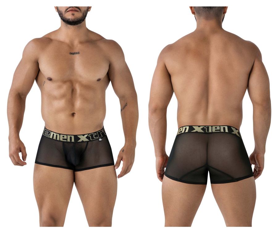 Xtremen Men's Underwear 91237 Microfiber Trunks Color Black
